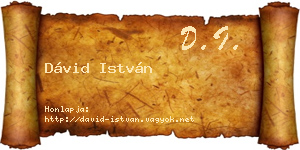Dávid István névjegykártya