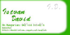 istvan david business card